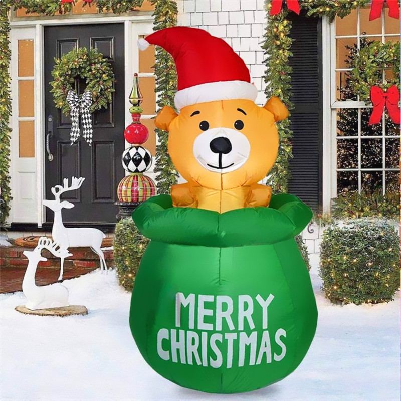 5FT Christmas Inflatable Decor - Xmas Outdoor Lighting Decorations ulasan dan harga