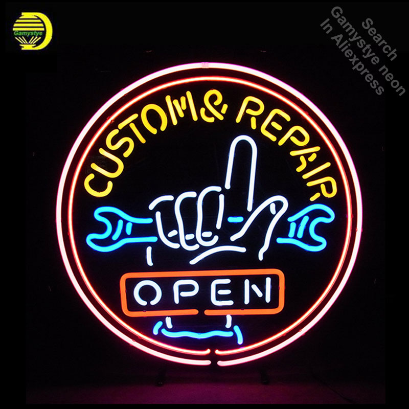 CUSTOM OPEN REPAIR Neon Sign R - Outdoor Lighting For Store ulasan dan harga