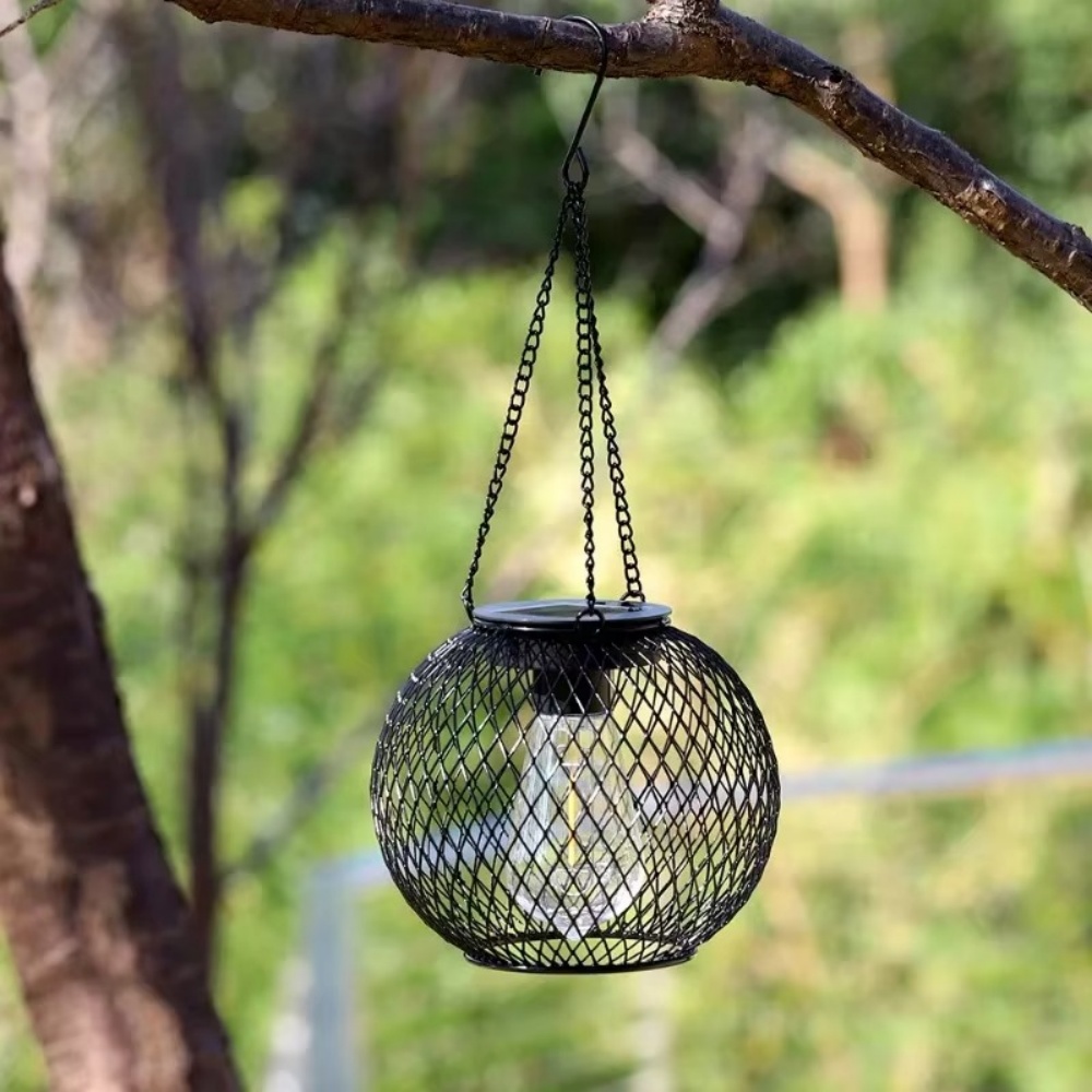 Solar Lantern Iron Art Outdoor - Bollard Light Garden ulasan dan harga